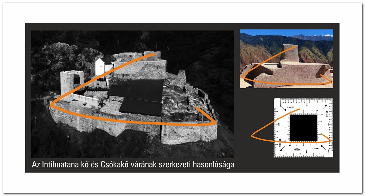 Az Intihuatana kő és Csókakő várának hasonlósága